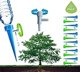 自動給水キャップ ONEBOW 12個セット リサイクル じょうろ 観葉植物 自動水やり器 水やり当番 繰り返し使用可能 ガーデニング用品 植物 鉢植え 野菜 留守用