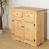 パイン無垢材 カントリー風 幅90cm キッチンカウンター 引き出し付き 低ホルムアルデヒド 完成品