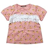 《春夏対応》 nico hrat(ニコフラート) 製品洗い加工済み 42/2天竺半袖たんぽぽ総柄Tシャツ 100cm /PK NO.B-270114