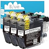 【 LC3111BK ブラック 3本】(ブラザー用) B/ue製 互換 インクカートリッジ 対応機種プリンター J987N J587N J982N-B J982N-W J981N J978N-B J978N-W J973N J972N J582N J577N J572N J903N J898N J893N J998DN J998DWN J738DN J738DWN 最新機種対応新型ICチップ付き 【購入からサービス】