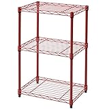 山善(YAMAZEN) メタルラック 幅45×奥行31×高さ72cm ワインレッド DCR-70433JH(WRD)