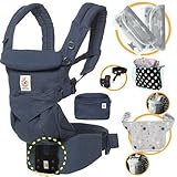 エルゴベビー OMNI360 オムニ360 ミッドナイトブルー 抱っこひも 正規代理店2年保証 ウエストベルト+収納ポーチ+よだれパッド＋ママ&ベビー両用カバー