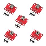 Fenteer ブレークアウトボード（5個）　5ピン　USB Micro-B メス　Mini-B　電源　変換モジュール