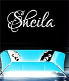 Sheilaガールズ名前またはBoy名前部屋名前壁引用アートビニールデカールステッカー