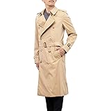 Amazon トレンチコート メンズ 春秋 ロングコート 通勤コート ジャケット バーバリー 欧米風 L ページュ コート ジャケット 通販
