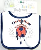 'Dribbling My Passion' Bib (White) by Soft Touch
