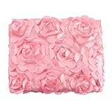 NaiFei新生児9Dローズの花の写真写真の背景ブランケットラグ (ピンク)