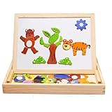 Linyuan 安定した品質 Wooden Kids Toy Magnetic Board Puzzle Games Jigsaw &Drawing Educational Toys
