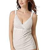 Spinas(スピナス) 授乳 キャミソール 産後 用 インナー クロス オープン ストラップ オープン パッド付 下着 肌着 産後用 マタニティ 5色 （グレー、XXL）