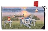 Waterfront Retreat夏メールボックスカバーAdirondack椅子ランタン標準