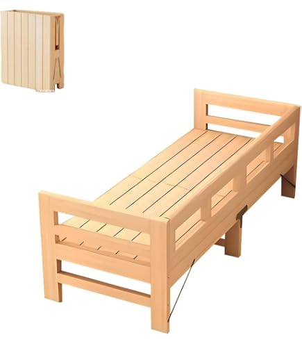 Amazon.co.jp: Jiza 木製折りたたみ式ベッド 幼児用ベビーベッド