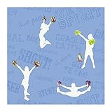York Wallcoverings Girl Power 2 Cheer 8 x 10 Wallpaper Memo Sample Bright Blue/White [並行輸入品]