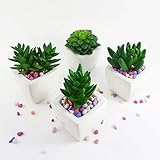 小さな 人工観葉植物 【7～10cm 4種類 セット】ミニ フェイクグリーン ポット