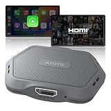 ATOTOMOVE AD1 カープレイ ワイヤレス CarPlay Box ボックスアダプター 車載HDMI入力対応、2 in 1ドングル CarPlay無線化 iphone対応、プラグ＆プレイ マルチメディアハブ（TVボックス/ゲーム機/DVD/ブルーレイ対応）、Bluetooth 5.2、OTAアップデート対応、グレー
