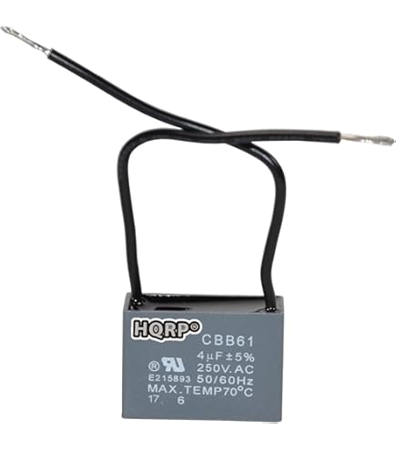 CBB61 2uF 250V AC Replacement Motor Capacitor YOKIVE 2-Pack Ceiling Fan Capacitor CBB61 - 2uF 250V AC For Fans, Pumps & Motors CBB61 Capacitor Replacement
