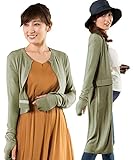 Sweet Mommy 授乳ケープにもなる 裾2WAY カーディガン ベビーカーカバー 指穴そで UV対策 独立クリップ付き ロングカーデ ショートカーデ 春 夏 秋 産前産後 授乳服 マタニティ／M