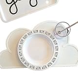 ZDTech Kids Silicone Cloud Placemat Slip Resistant Baby Infant Plate Table Mat Portable (White) by Z