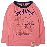 《秋冬春対応》BOOM TOWNKIDS(ブームタウンキッズ) ゾウさんGOOD VIEW スラブ天竺長袖Tシャツ 130cm/ピンク NO.F-961015