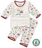 【あるこんたるこん】 オーガニックコットン ベビー キッズ ジュニア ルームウェア ジョニー 男の子 パジャマ 7分袖 ハーフパンツ (110)