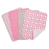 Trend Lab Lily Burp Cloth Set, Pink, 4 Count by Trend Lab [並行輸入品]