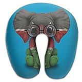 PengminケニアフラグGlasses Baby Elephant快適な旅行枕、快適な枕のメインの枕、快適な枕、提供のレリーフとサポート旅行、ファミリー、作業、首痛、etc。