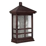 Capital Lighting 9916MZ Preston 2LT Outdoor Wall Lantern, Mediterranean Bronze Finish and Seeded Gla