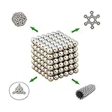 強力磁石の立体パズル！マグネットボール216個セット　シルバー 教育玩具 磁石 強力 マグネット 積み木
