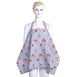 Domybest授乳ケープ ポンチョ型 授乳カバー 綿 母乳育児サポート 安心 出産準備、ご出産祝で大人気 お出掛けに便利 (E)