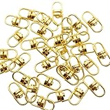 KUKU工房 回転カン キーホルダー金具 18mm 50個セット (ゴールド)