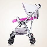 赤ちゃんベビーカー超軽量ポータブル折りたたみリクライニング子傘車(パープル) 63 48 97 cm