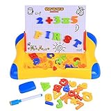 Arshiner Educational Tabletop Learning Puzzle Magnetic Boards Toys with Magnetic Shapes,Letters [並行輸