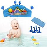 コーナーシャワーキャディバッグfor Kids + 4 Heavy Duty吸引カップ – コーナーStuffed Animals Toys Baby Bath Toy三角形防水ポーチバッグ – 幼児