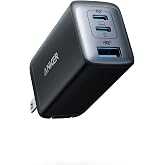 Anker PowerPort III 3-Port 65W Pod ブラック | 65W 充電器 USB-C PD【独自技術Anker GaN II採用/PD対応/PSE技術基準適合/折りたたみ式プラグ】MacBook PD対応Windows PC