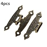 4 Pcs H-Type Hinge Metal Hinge Antique Wooden Box Hinge (Usa)
