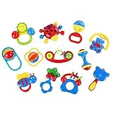 Peradix 12pcs Baby RattleベルポータブルTrainボトル