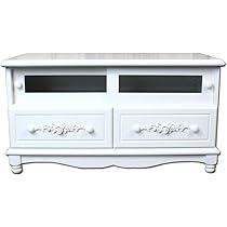 Amazon｜シャビーシック 木製 テレビ台 ホワイト［幅75cm×奥行35cm×高