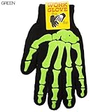 ワークグローブ スカル軍手BK×GR