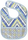 Caden Lane Ikat Collection Chevron Coated Bib, Blue by Caden Lane