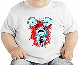 Happy Girl With Bicycle オーガニックベビーTシャツ 12 - 18 Months