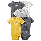 カーターズ Carter's 男の子用ハンサムハンディーマンと働く車半袖ボディスーツ5枚セット (newborn(-55cm)) [並行輸入品]