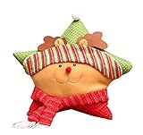 スターパターンクリスマススローピローニットホームデコレーションクッション、鹿