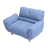 UNE BONNE(ウネボネ) ソファー ソファ 1人掛けソファー 1Pソファー 1.5人掛 1Pソファ ワイドサイズ 極厚座面 クライニング 脚取外し可能 ライトブルー