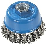 Walter Surface Technologies 13G584 Knot Twisted Wire Cup Brush with Twice the Wires and a Safety Rin