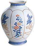香蘭社 八方割獅子牡丹 花瓶 908-NA10