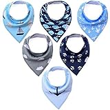 Baby Bandana Drool Bibs - Cute Design for Boys 100% Organic Cotton for Drooling and Teething Perfect
