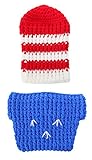 (ラボーグ) La vogue ベビー 新生児 記念写真 撮影用衣装 赤ちゃん ウェア ニット帽 コスチューム アメリカ フラッグ 誕生日 寝相アート 年賀状