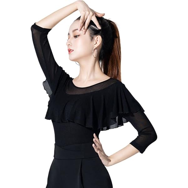 社交ダンスドレス　レオダートトップス　黒色　新品 Amazon.co.jp: [LNIGHT] 社交ダンス練習着 社交ダンス トップス 練習着