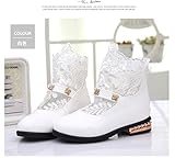 (チェリーレッド) CherryRed 子供靴 キッズ 女の子用 フォーマル靴 可愛い ブーツ レース 発表会 結婚式 卒園式 卒業式 入学式 七五三 21 ホワイト