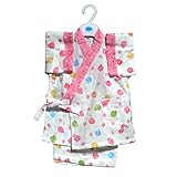 【子供甚平】女児　二重ガーゼ（綿100% ）水風船柄 (100)