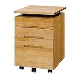 学習デスクワゴン ナチュラル アルダー 昇降式 国産品 日本製 堀田木工所 ウインディ